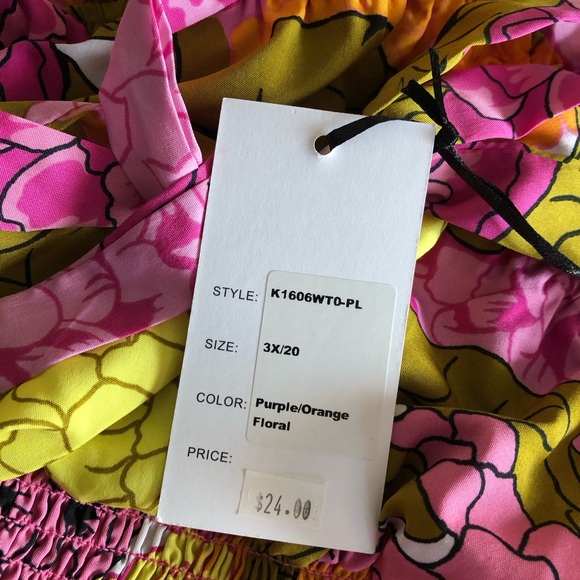 Unique Vintage Breezy Babe Smocked Top Tank Straps Pink Multi New - Picture 7 of 12